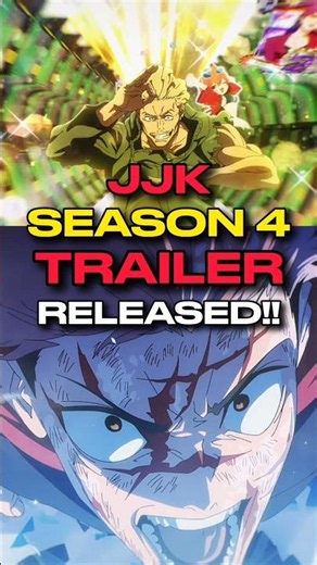 JJK Season 4 Trailer & Info Released!! #anime #jujutsukaisen #jjk #season4 #animeshorts #trailer