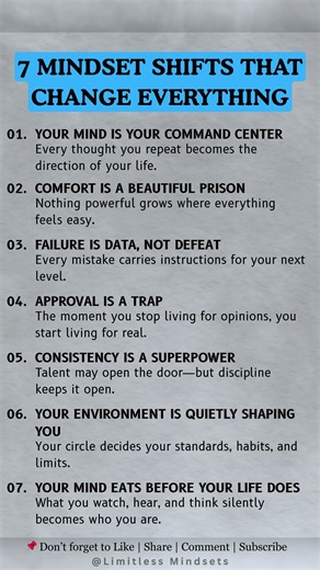 7 Mindset Shifts That Will Completely Transform Your Life