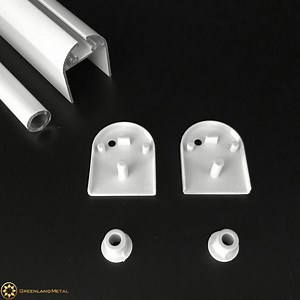 [Hot Item] Gl1037&Gl1036 Arched Head Bottom Rails Set End Cap for Roller Blind