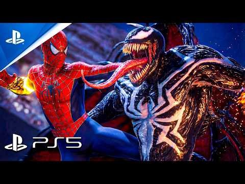 (PS5) Spiderman Vs Venom Full Boss Fight | Marvel's Spiderman 2 (4K60FPS ULTRA SETTING)
