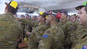 The Governor-General, His Excellency General the Honourable Sir Peter Cosgrove AK MC (Retd) joined Australian and New Zealand troops deployed in Iraq on Operation Okra for a special Melbourne Cup function. Around 100 Australian and New Zealand Defence Force members deployed with Task Group Taji-7 stopped to watch the race with the Governor-General at the Taji Military Complex. The visit was also an opportunity for the Governor-General to engage with troops and hear first-hand about the work they