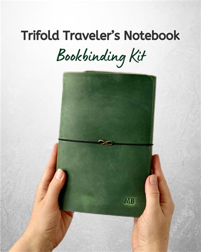 DIY Bookbinding Kit for Making Leather Trifold Traveler's Notebook A6 A5 Sizes - Etsy