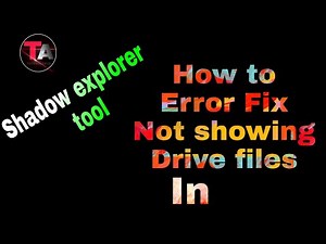 How to fix shadow explorer not showing anything | | shadow explorer recovery | by Technical Adnan