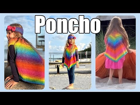 Poncho für Kinder - kostenlose Strickanleitung