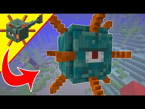 Guardian Statue - Mob Build Tutorial - Minecraft Guardian Statue