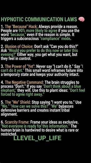 6 Hypnotic Language Patterns to Get What You Want 🧠 #psychology