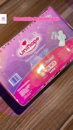 Demonstration de Vos serviettes hygieniques du Kit 🌸 #kit #troussedurgence #règles #servietteshygiéniques