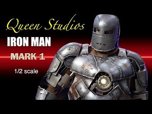 Queen Studios IRON MAN MARK 1 HALF SCALE STATUE Unboxing Video～钢铁人马克一1/2雕像开箱视频～～～