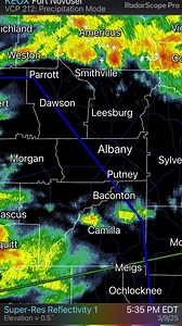 Strong storm heading towards Albany. Heavy downpours mixed with some small hail, gusty winds and lightning. | Chris Zelman WALB