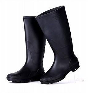 [Hot Item] Professional Black PVC Rubber Steel-Toe Waterproof Safety Rain Boots