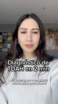 Diagnóstico de TDAH en dos minutos