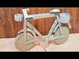 How To Make Bicycle With cardboard (easy idea )