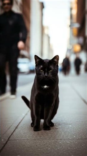 काली बिल्ली लेकिन बहुत प्यारी 😍🐈‍⬛#DreamScreenAI#Shorts #BlackCat #CuteCat #CatLovers #AnimalShorts