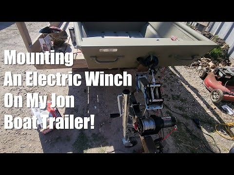 Mounting A Winch To My Jon Boat Trailer || Badlands 2500 Electric Winch!