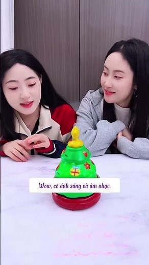 REVIEW máy bong bóng cây thông noel #funnyshorts