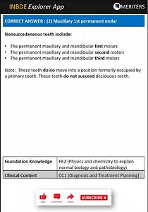 INBDE Case MCQ: Dental Anatomy & Occlusion