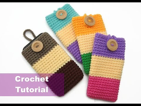 Easy Crochet Tutorial - Phone Pouch
