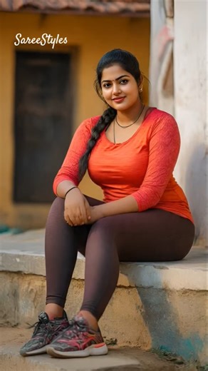 ✨🌸 Radiance Red Top Outfit – Brown Leggings Modern Ethnic Charm for Modern Women | #SareeStyles