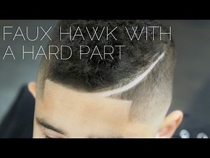 Curly Faux Hawk with a Hard Part Tutorial - Step by Step how to
