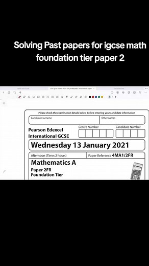 IGCSE Math Past Paper Solutions for Foundation Tier