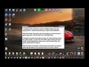 Convert / Backup Watch Dogs Skidrow / 3DM Game Save Files to Reloaded / RLD Game Saves