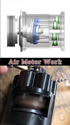 Air Motor working : #automobile #3ddesign #aircraft #motor #solidworks #ajdesignhub #tecnologia #cad