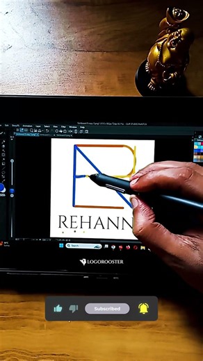 Rehanna Elegant Name Logo Design 🔥 | Procreate Typography Process #namelogo #logodesign #logos #logo