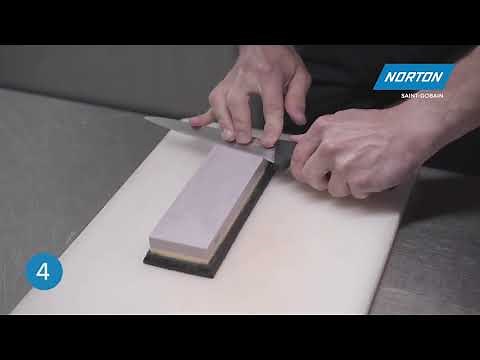 How to use the Norton 240/1000 grit whetstone to sharpen and redress blades