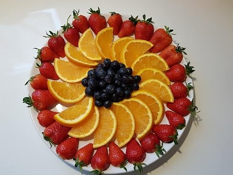 Obstplatte, Fruchtteller schnell und gesund! Obstteller, Ideen für Kindergarten