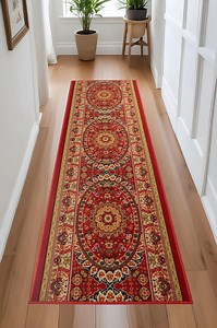 Machine Washable Medallion Runner Rug: Oriental Persian Style, Skid Resistant , 23", 26", 32" , 36" Wide, up to 50 Ft Long - Etsy