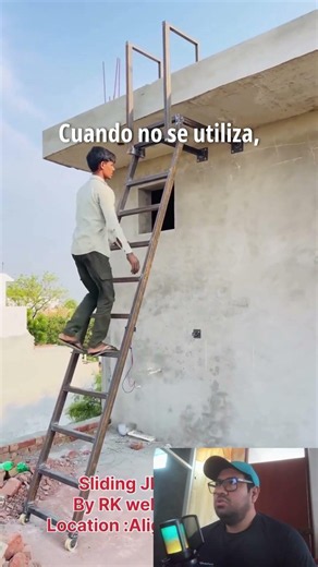 ✅Increíble escalera abatible que ahorra espacio #construccion #ingenieria #home