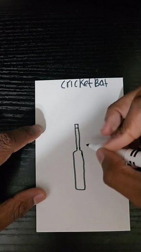 how to draw a cricket bat