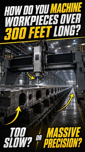 How Do You Machine a 300-Foot Part?#metalprocessing #mechanicsoftiktok #CNC #fyp #foryou