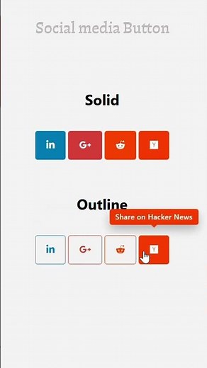 Modern Social Media Buttons with Hover Tooltips using HTML & CSS