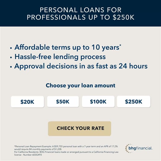 BHG Financial provides personal loans with large amounts,* extended terms* & fast approvals*—no personal collateral required. | BHG Financial | Facebook