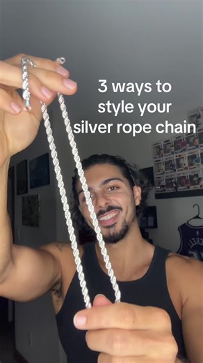 Here are 3 ways to style your silver rope chain :D #silver #jewelry #ropechain #chain #sterlingsilver