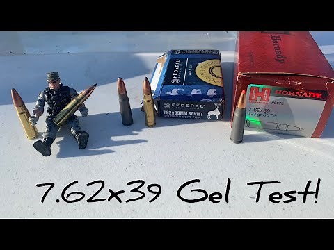 7.62x39 Ballistics Gel Test: 16” barrel