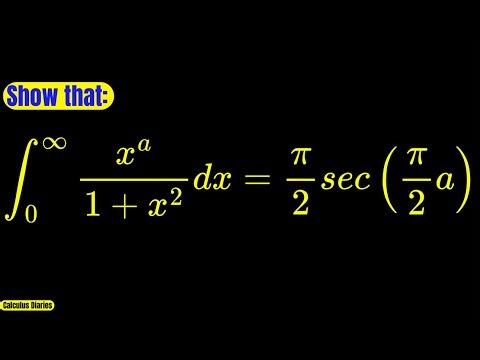 A Classic Integral Identity: Evaluating The Integral of x^a/(1+x^2) dx