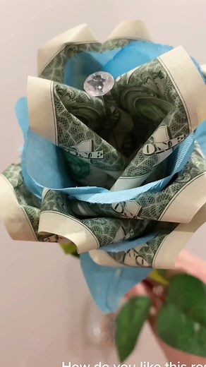 #money #rose #bouquet #moneyrose #moneygift #imobsessed #realmoney #2dollarbill #customizedgift #gift #fyp #bluerose