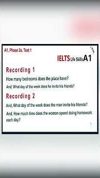 IELTS Life Skills A1 Listening practice Test