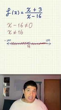 🔥 DOMINIO de una FUNCIÓN RACIONAL en 30 segundos #matematicas