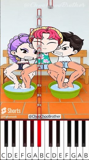 Long Legs vs Short Legs – Relaxing Foot Bath with Kpop (@ChooChooBrother) - Octave Piano Tutorial