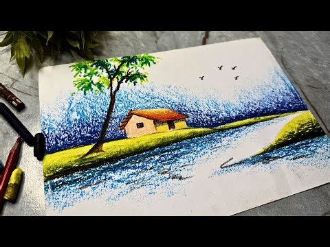 Scenery drawing for kids | Step by Step Tutorial | Easy