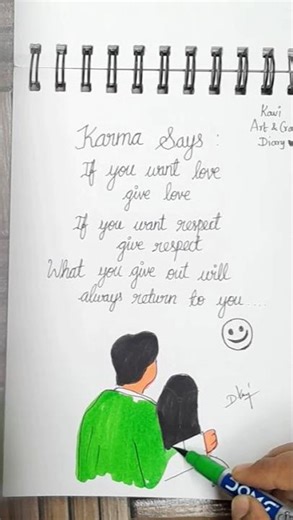 The karma art with true lines ✨️ ✨️ # art line # karma words