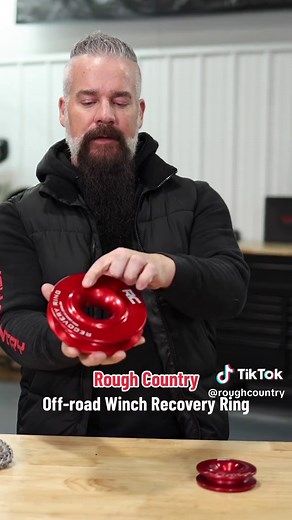 Eliminate your snatch block and double your winch capacity with Rough Country’s Recovery Ring #offroad #liftedtrucks #offroadrecoverygear #offroadrecovery
