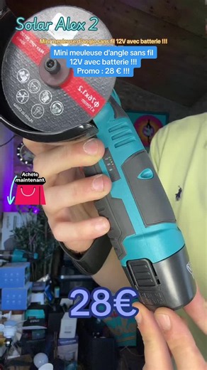 Mini meuleuse d'angle sans fil 12V avec batterie !!! Promo : 28 € !!! #pourtoi #offresdete #OffresPourToi #viral #EssentielsDeLEte