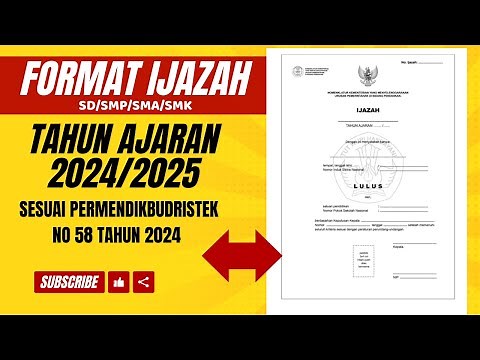 FORMAT IJAZAH TAHUN 2025