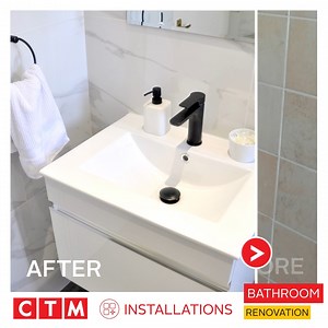 You deserve a beautiful bathroom, that is why our qualified and professional installations team is ready to assist you! 😁. Book your free installations quote with us online right now at www.ctm.co.za/ctm-installations #CTMInstallations #HomeRenovation | CTM