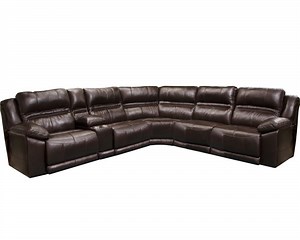 Bergamo Top Grain Italian Leather Touch Sectional W/ Power Headrest  | Sofas and Sectionals