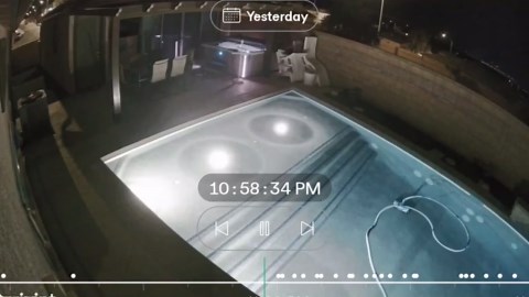 Video shows car crashing through wall and flipping over backyard pool as driver lands in water